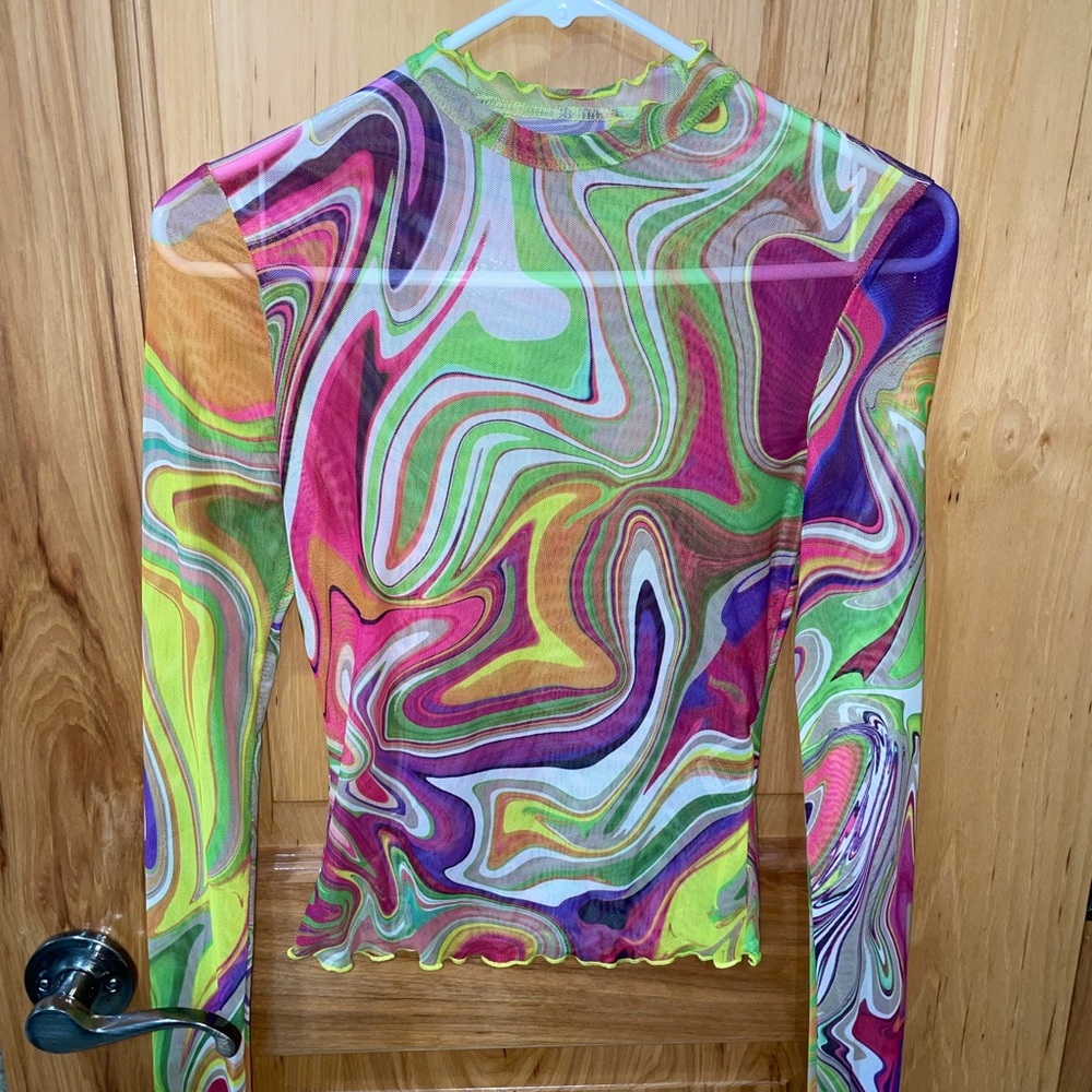 Marble print top